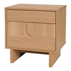 Κομοδίνο Jenfia  mdf σε φυσική απόχρωση 48x39x50,5εκ