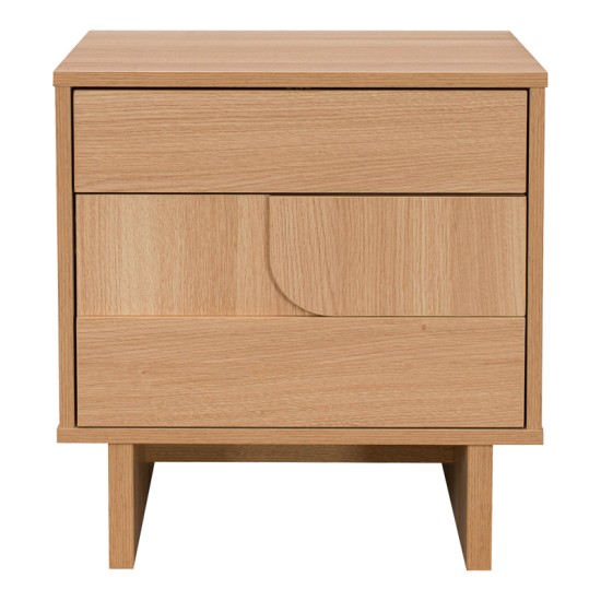 Κομοδίνο Jenfia  mdf σε φυσική απόχρωση 48x39x50,5εκ
