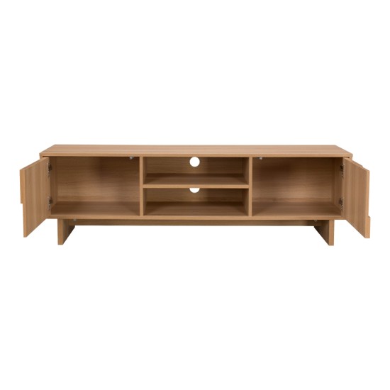 Έπιπλο τηλεόρασης Jenfia  mdf σε φυσική απόχρωση 150x39x45,5εκ