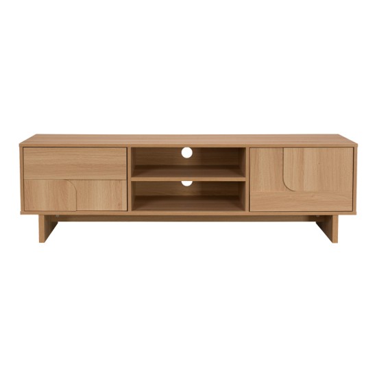 Έπιπλο τηλεόρασης Jenfia  mdf σε φυσική απόχρωση 150x39x45,5εκ