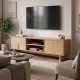 Έπιπλο τηλεόρασης Jenfia  mdf σε φυσική απόχρωση 150x39x45,5εκ