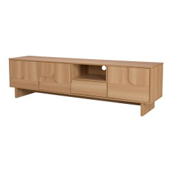 Έπιπλο τηλεόρασης Jenfia  mdf σε φυσική απόχρωση 180x39x45,5εκ
