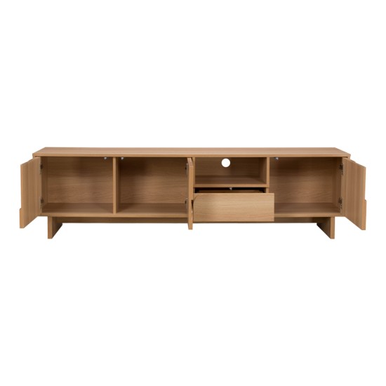 Έπιπλο τηλεόρασης Jenfia  mdf σε φυσική απόχρωση 180x39x45,5εκ