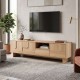 Έπιπλο τηλεόρασης Jenfia  mdf σε φυσική απόχρωση 180x39x45,5εκ