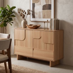 Μπουφές Jenfia  mdf σε φυσική απόχρωση 101,2x39x75,5εκ