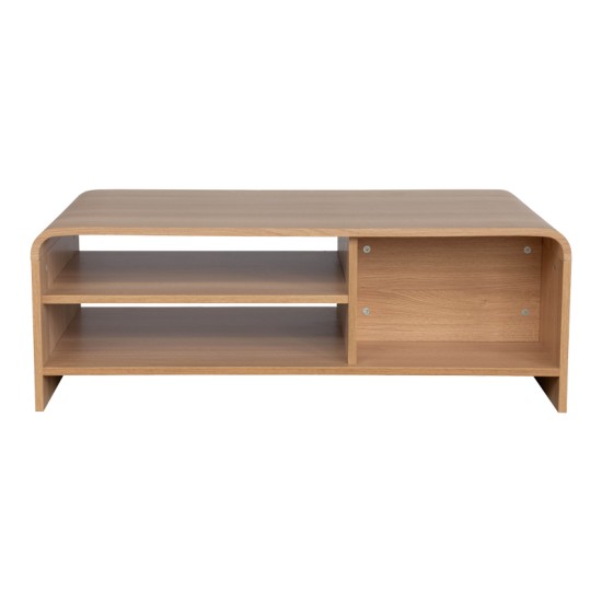 Τραπέζι σαλονιού Kelba  mdf σε φυσική απόχρωση 100x50x35,5εκ
