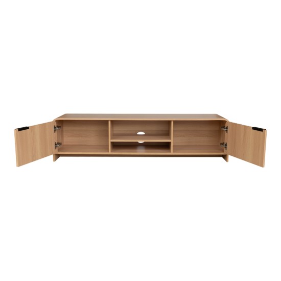 Έπιπλο τηλεόρασης Anfen  mdf σε φυσική απόχρωση 160x39x40,5εκ