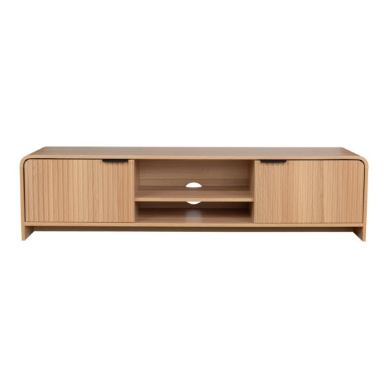 Έπιπλο τηλεόρασης Anfen  mdf σε φυσική απόχρωση 160x39x40,5εκ