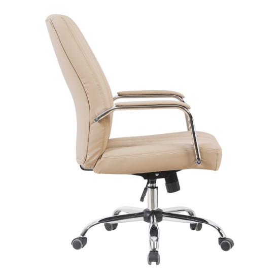 Καρέκλα γραφείου διευθυντή Mido  pu cappuccino 58x71x100-106εκ