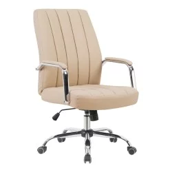 Καρέκλα γραφείου διευθυντή Mido  pu cappuccino 58x71x100-106εκ