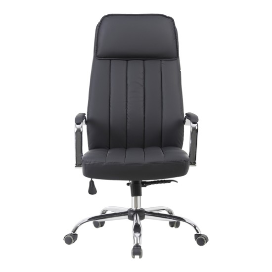 Καρέκλα γραφείου διευθυντή Morales  pu μαύρο 60x70x118-124εκ