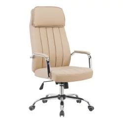 Καρέκλα γραφείου διευθυντή Morales  pu cappuccino 60x70x118-124εκ