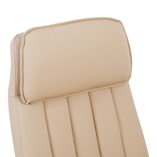 Καρέκλα γραφείου διευθυντή Morales  pu cappuccino 60x70x118-124εκ