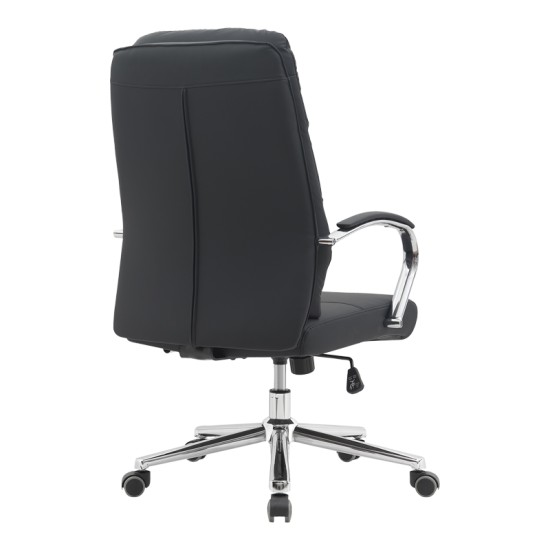 Καρέκλα γραφείου διευθυντή Normie  pu μαύρο 58x65x103-111εκ