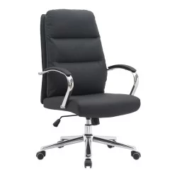 Καρέκλα γραφείου διευθυντή Normie  pu μαύρο 58x65x103-111εκ