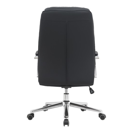 Καρέκλα γραφείου διευθυντή Normie  pu μαύρο 58x65x103-111εκ