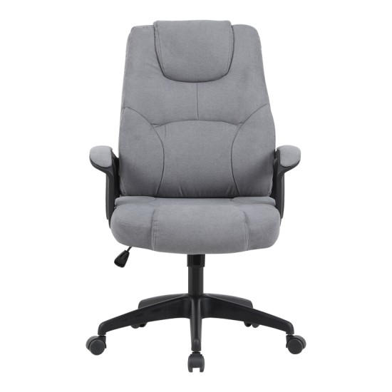 Καρέκλα γραφείου διευθυντή Kamora  ύφασμα ανθρακί 66x67x103-111εκ