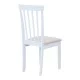Καρέκλα Houston  rubberwood σε λευκή απόχρωση 40x49x94εκ