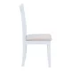 Καρέκλα Houston  rubberwood σε λευκή απόχρωση 40x49x94εκ