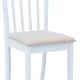 Καρέκλα Houston  rubberwood σε λευκή απόχρωση 40x49x94εκ