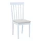 Καρέκλα Houston  rubberwood σε λευκή απόχρωση 40x49x94εκ