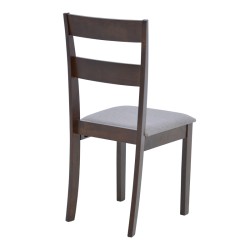 Καρέκλα Dallan  rubberwood σε καρυδί απόχρωση 40x47.5x89εκ