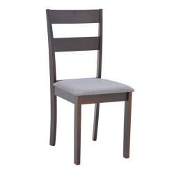 Καρέκλα Dallan  rubberwood σε καρυδί απόχρωση 40x47.5x89εκ