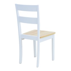 Καρέκλα York  σε λευκή-φυσική απόχρωση 39.5x47.5x89εκ