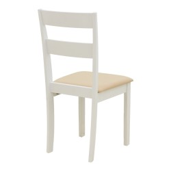 Καρέκλα Dallan  rubberwood λευκό 40x47.5x89εκ