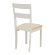 Καρέκλα Dallan  rubberwood λευκό 40x47.5x89εκ