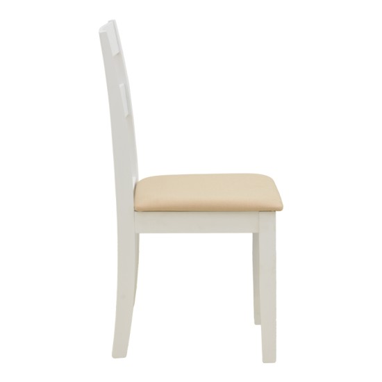 Καρέκλα Dallan  rubberwood λευκό 40x47.5x89εκ