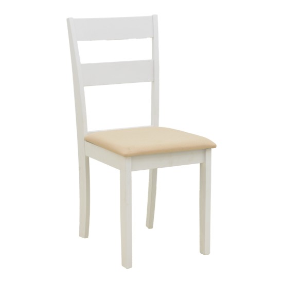 Καρέκλα Dallan  rubberwood λευκό 40x47.5x89εκ