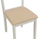 Καρέκλα Dallan  rubberwood λευκό 40x47.5x89εκ