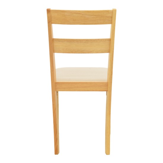 Καρέκλα Dallan  rubberwood σε φυσική απόχρωση 40x47.5x89εκ