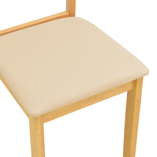 Καρέκλα Dallan  rubberwood σε φυσική απόχρωση 40x47.5x89εκ