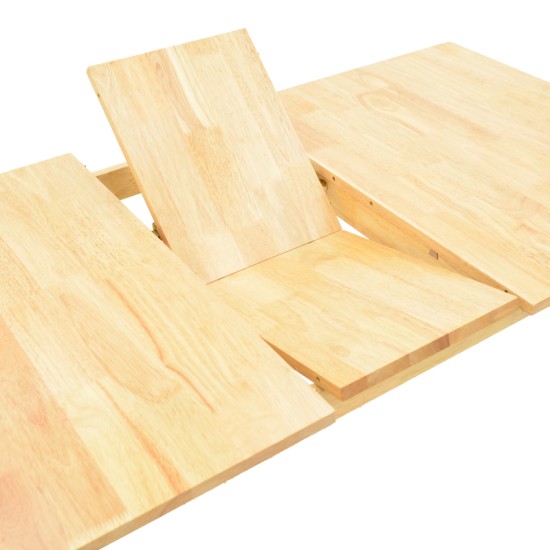 Tραπέζι επεκτεινόμενο Country  rubberwood σε φυσική απόχρωση 120-150x80x74εκ