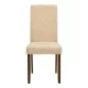 Καρέκλα Zeben  αντικέ εκρού ύφασμα με καρυδί rubberwood 43,5x55,5x93,5εκ
