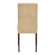 Καρέκλα Zeben  αντικέ εκρού ύφασμα με καρυδί rubberwood 43,5x55,5x93,5εκ