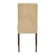 Καρέκλα Zeben  αντικέ εκρού ύφασμα με καρυδί rubberwood 43,5x55,5x93,5εκ