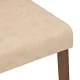 Καρέκλα Zeben  αντικέ εκρού ύφασμα με καρυδί rubberwood 43,5x55,5x93,5εκ