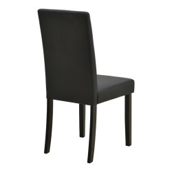 Καρέκλα Zeben  μαύρο PU με πόδι μαύρο rubberwood 43,5x55,5x93,5εκ