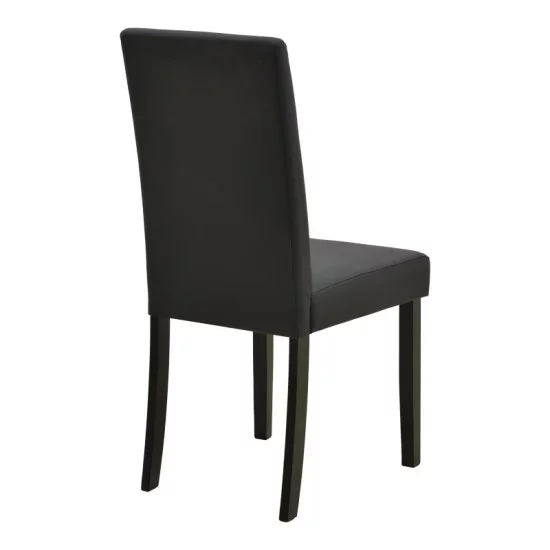 Καρέκλα Zeben  μαύρο PU με πόδι μαύρο rubberwood 43,5x55,5x93,5εκ