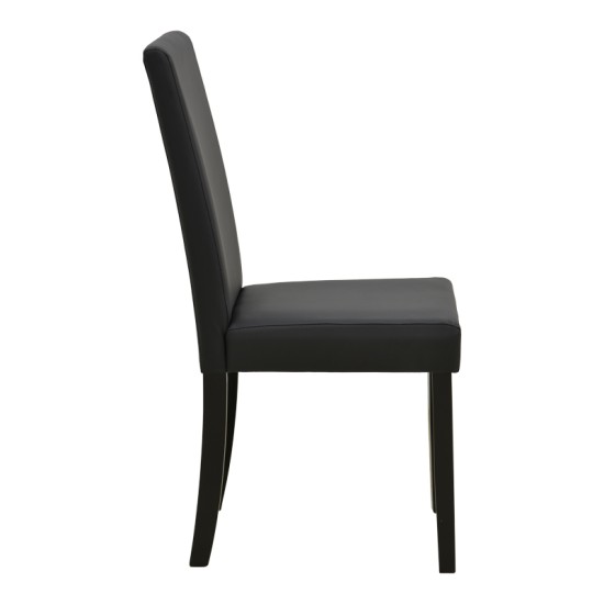 Καρέκλα Zeben  μαύρο PU με πόδι μαύρο rubberwood 43,5x55,5x93,5εκ