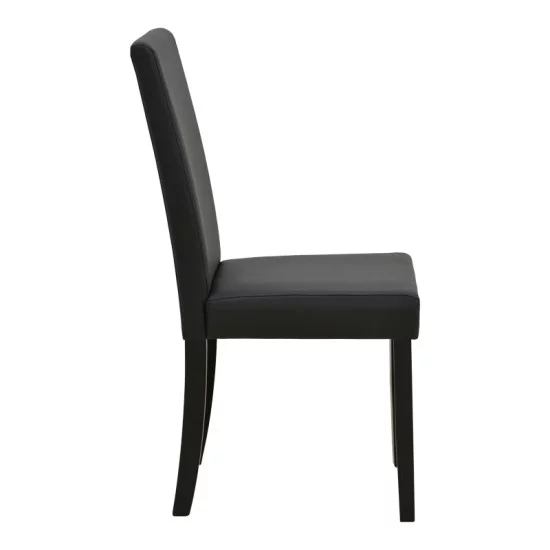 Καρέκλα Zeben  μαύρο PU με πόδι μαύρο rubberwood 43,5x55,5x93,5εκ