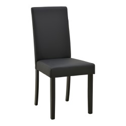 Καρέκλα Zeben  μαύρο PU με πόδι μαύρο rubberwood 43,5x55,5x93,5εκ