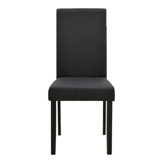Καρέκλα Zeben  μαύρο PU με πόδι μαύρο rubberwood 43,5x55,5x93,5εκ