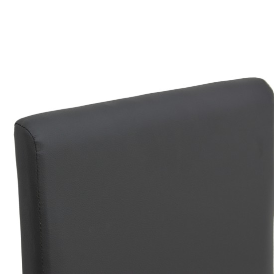 Καρέκλα Zeben  μαύρο PU με πόδι μαύρο rubberwood 43,5x55,5x93,5εκ