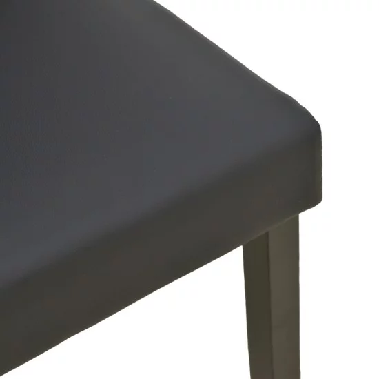 Καρέκλα Zeben  μαύρο PU με πόδι μαύρο rubberwood 43,5x55,5x93,5εκ