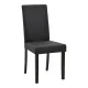 Καρέκλα Zeben  μαύρο PU με πόδι μαύρο rubberwood 43,5x55,5x93,5εκ