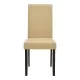 Καρέκλα Zeben  εκρού PU με πόδι μαύρο rubberwood 43,5x55,5x93,5εκ